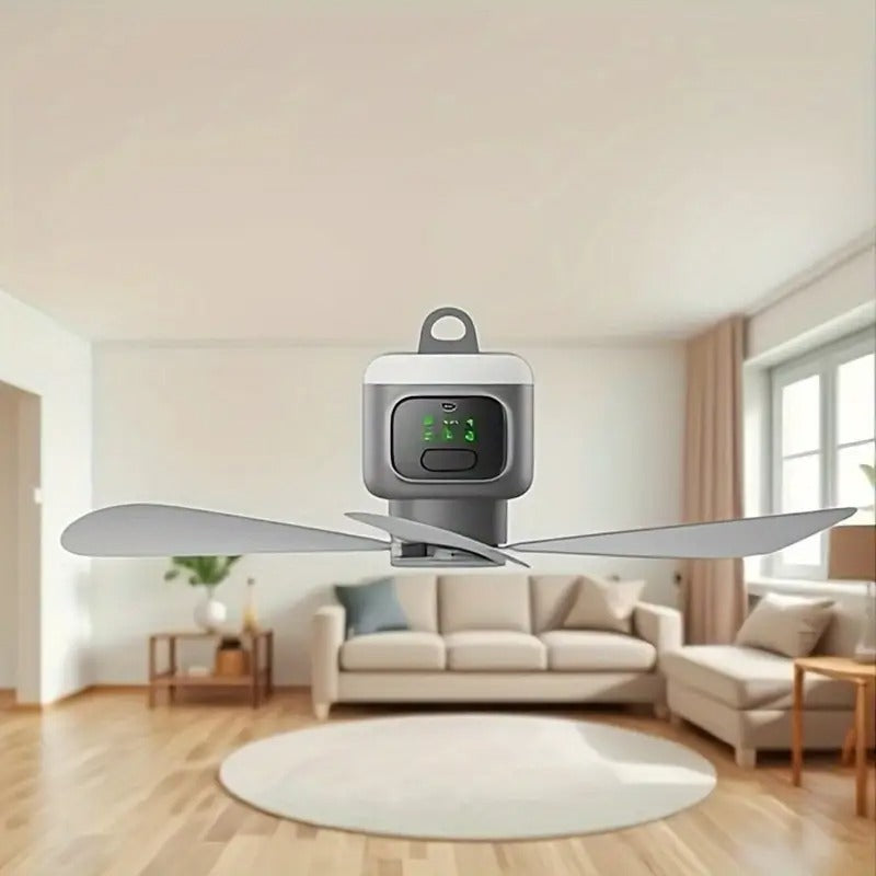 Ledningsfri loftventilator med USB-C-batteri og smarte funktioner