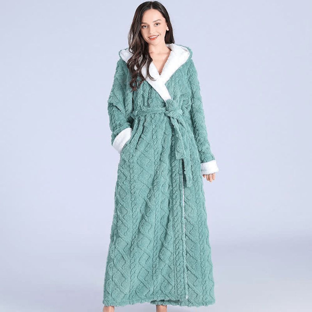 CloudNest Plush Bathrobe — Hooded, Extended Cut, Quick-Dry