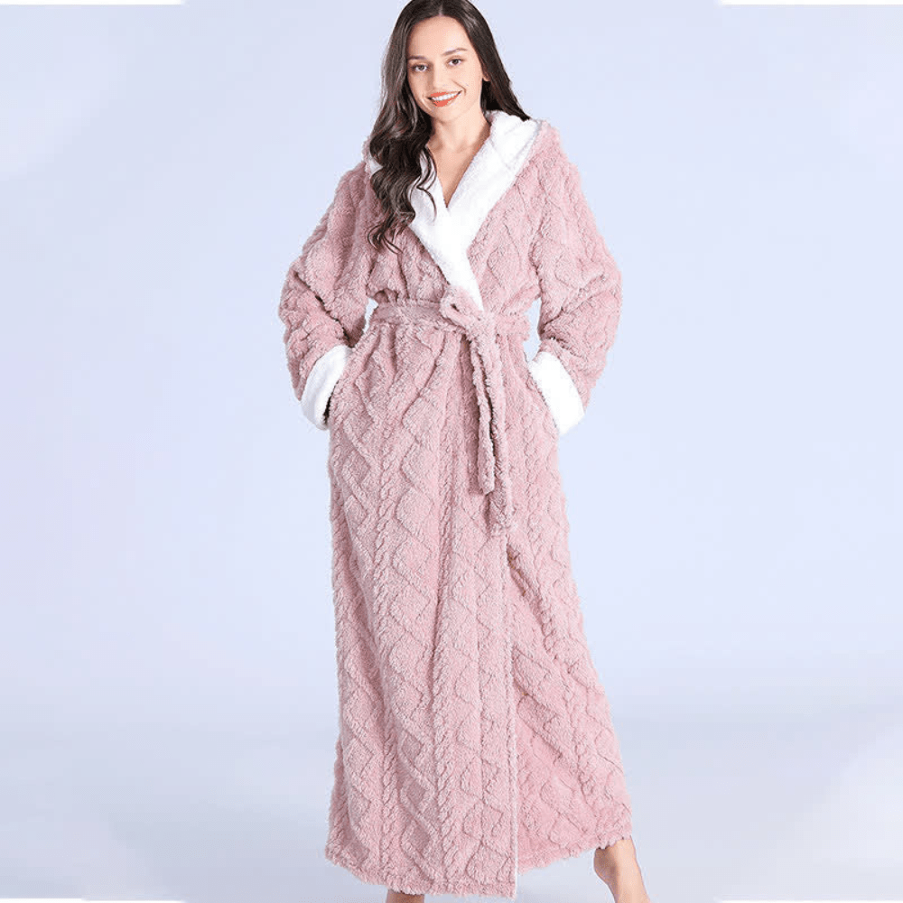 CloudNest Plush Bathrobe — Hooded, Extended Cut, Quick-Dry