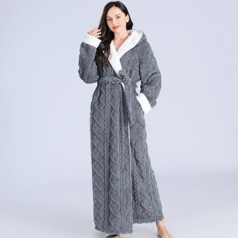 CloudNest Plush Bathrobe — Hooded, Extended Cut, Quick-Dry