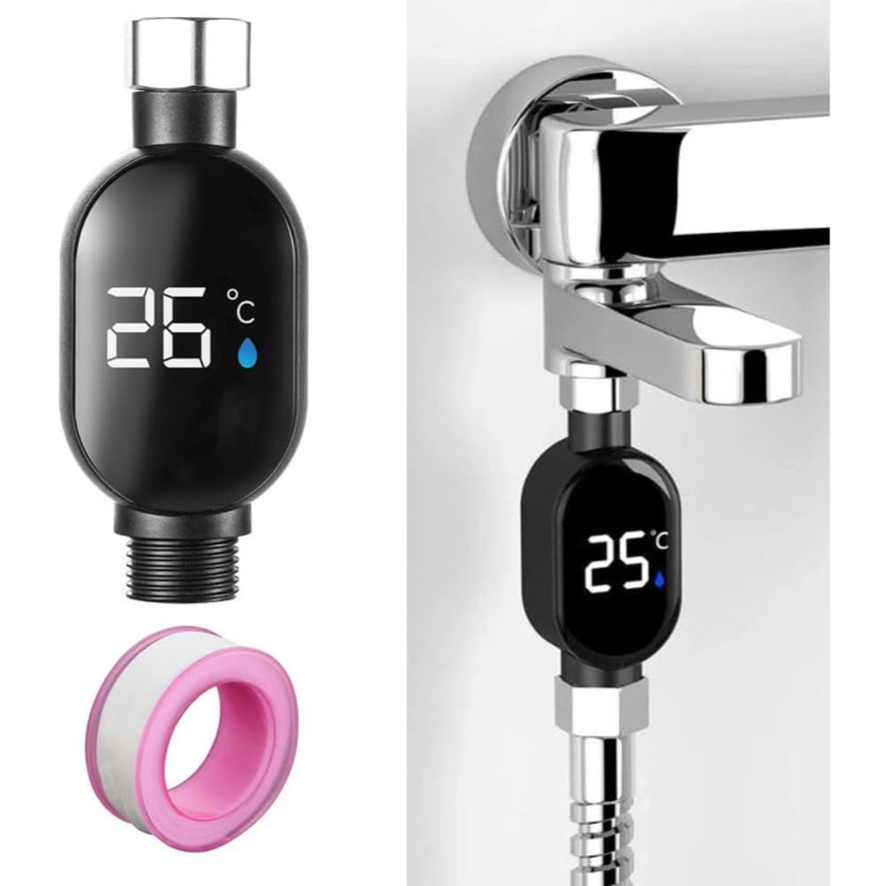 Termómetro inteligente para ducha — Pantalla LED, control preciso de la temperatura