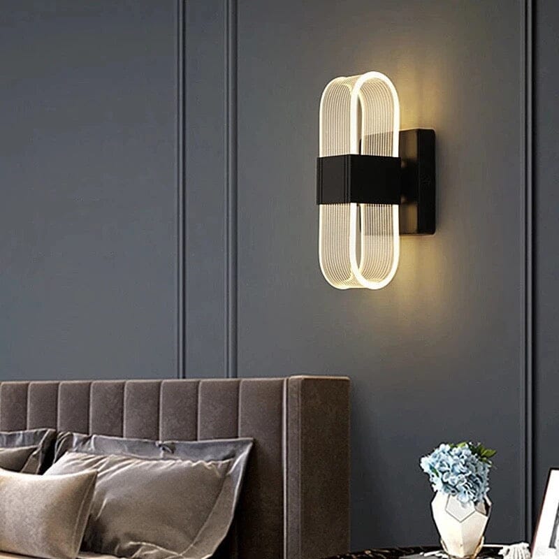 Luxury Acrylic LED Wall Lamp With Aluminum and Iron Accents