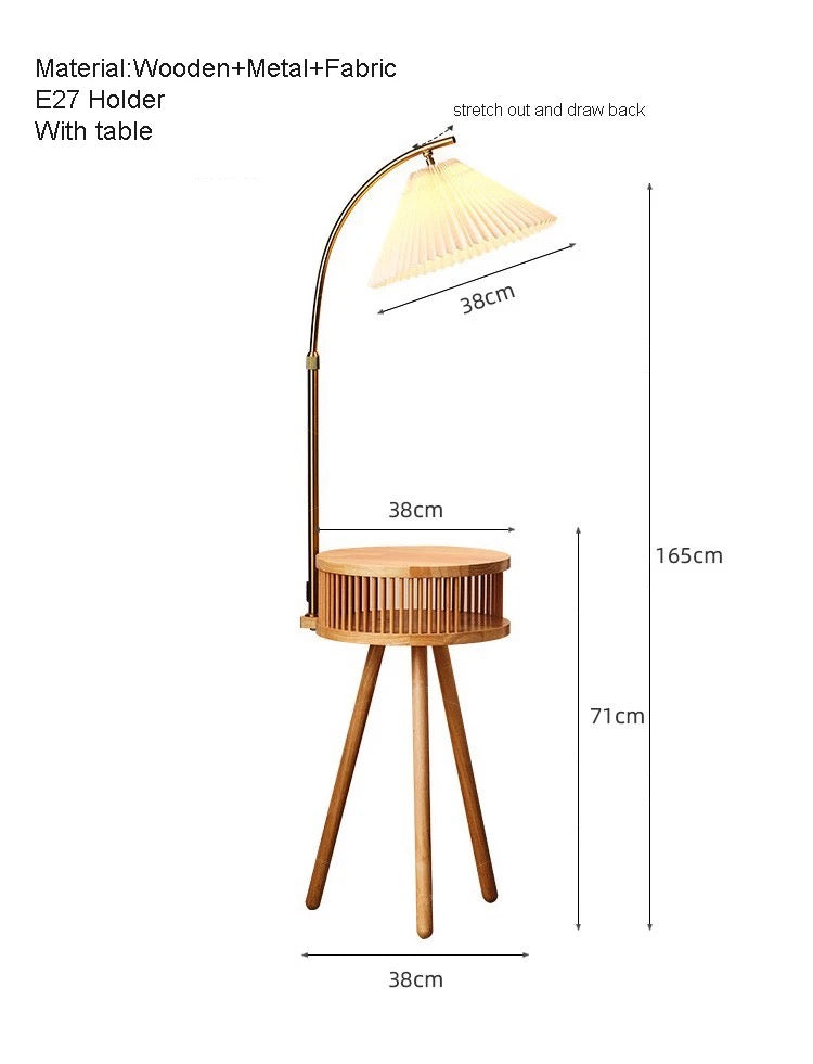 Aurelia Arc Floor Lamp Wooden LED Corner Bedside Light