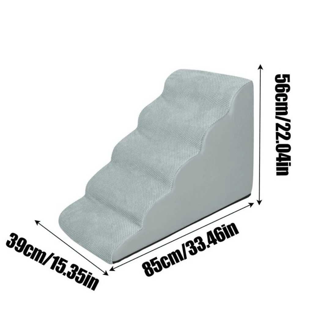 CozyPaw Five-Step Padded Dog Ramp — Removable Washable Cover