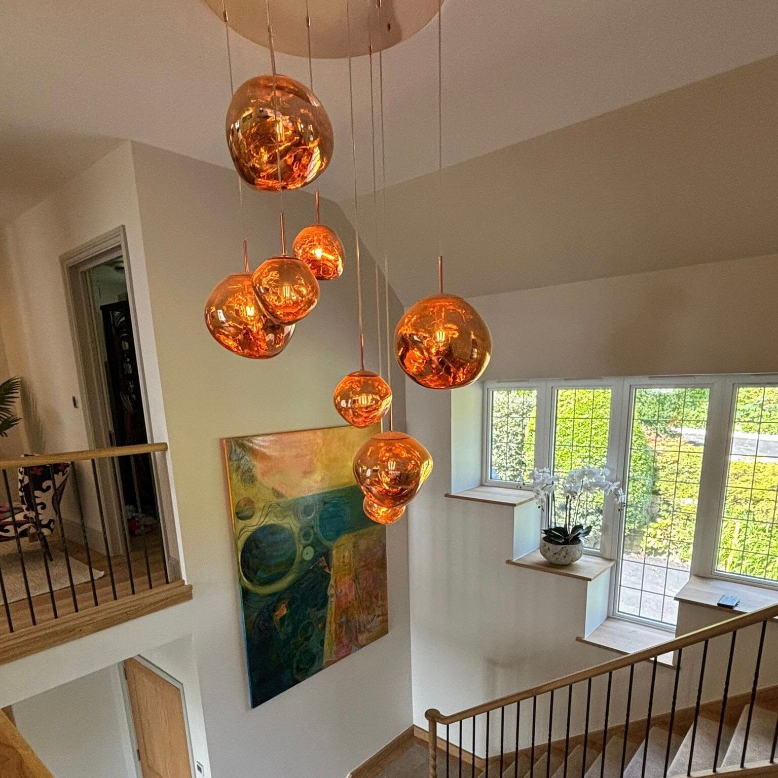 Nyara | Nordic Lava Aluminum Pendant Chandelier With Adjustable Lighting