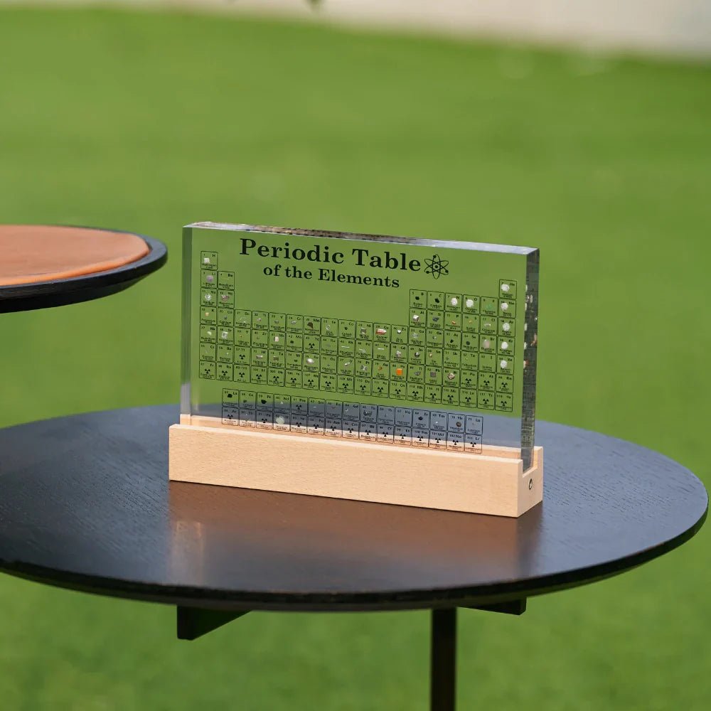 Lumina Illuminated Periodic Table — 83 Encased Real Chemical Elements