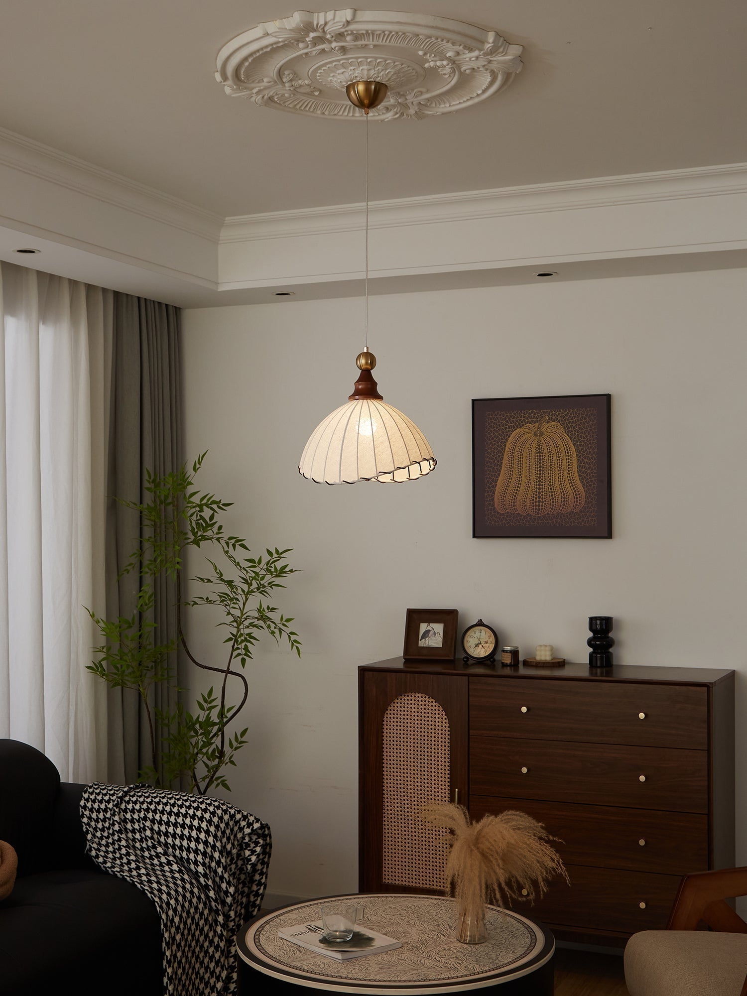 Liora | Modern Fabric Pendant Light For Dining Room