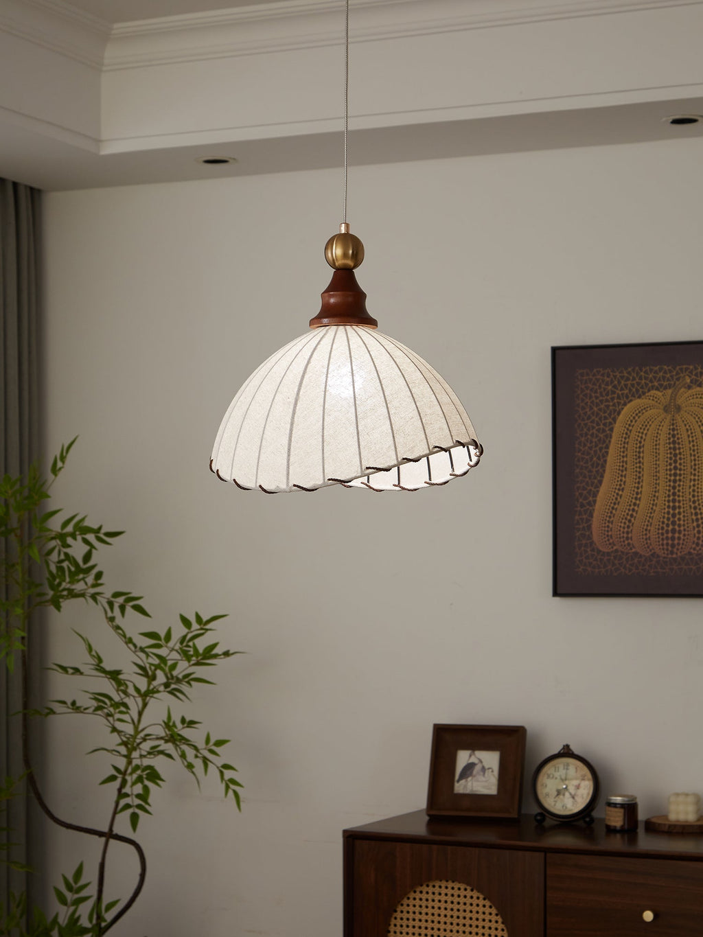 Liora | Modern Fabric Pendant Light For Dining Room