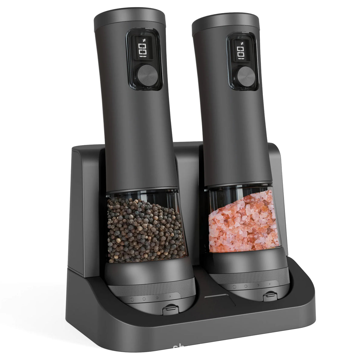 GrindSmart Salt and Pepper Grinder Set — Rechargeable, Adjustable Grind Settings