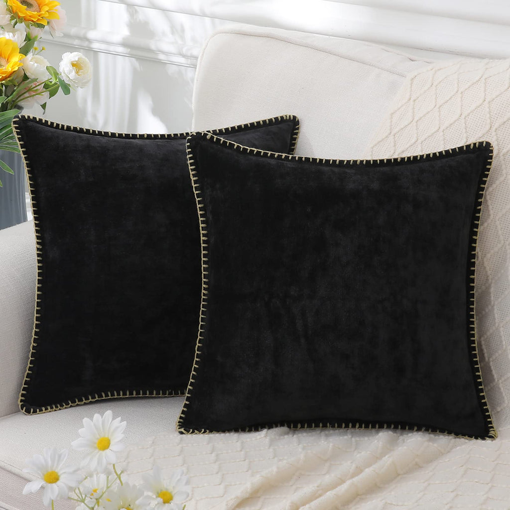 Luminara Home Eleganter Chenille-Kissenbezug — Dichte samtige Textur, glatte Oberfläche