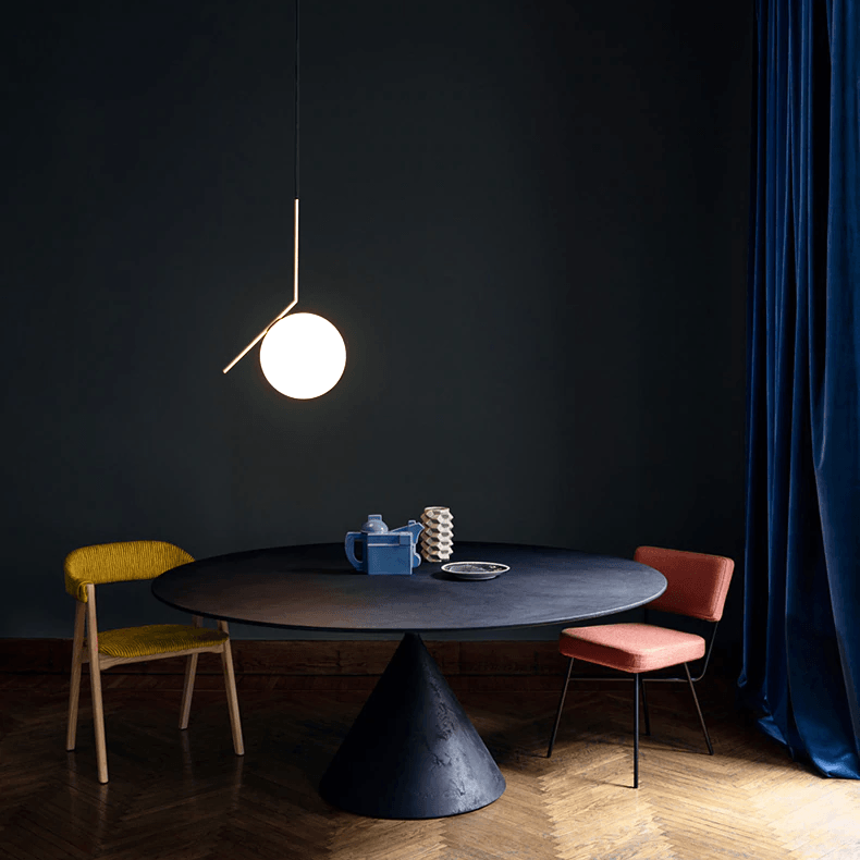 Sylvara Drop Pendant Light With Glass Shade And Brass Finish