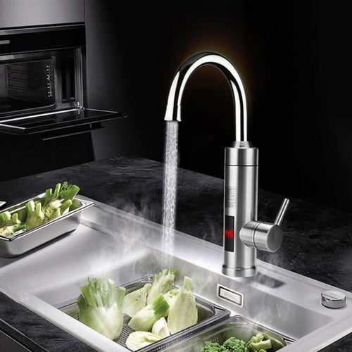 Rubinetto da cucina elettrico AeroFlow — Acqua calda e fredda istantanea, pulsante one-touch