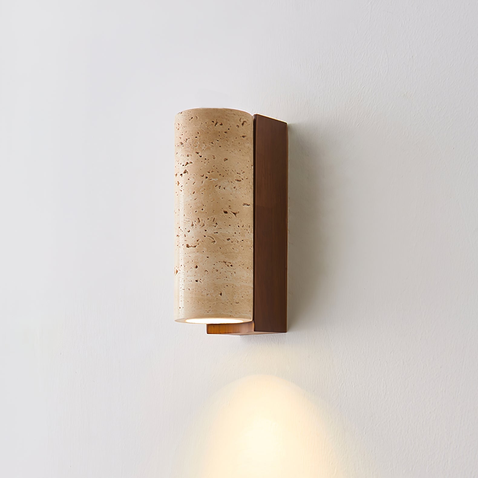 Nula Natural Travertine Wall Lamp | ventumra