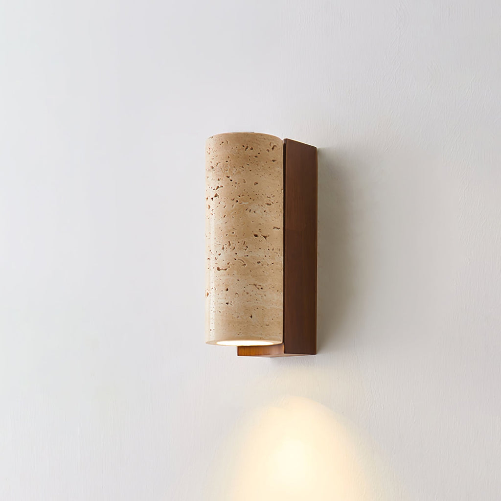 Nula Natural Travertine Wall Lamp | ventumra