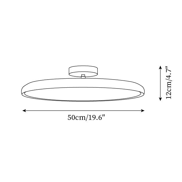 Cavelo Oval Semi-Flush Ceiling Light | ventumra