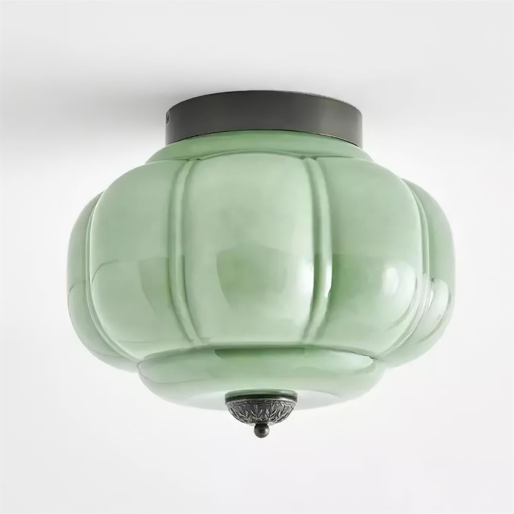 Elyra Green Glass Ceiling Lamp | ventumra