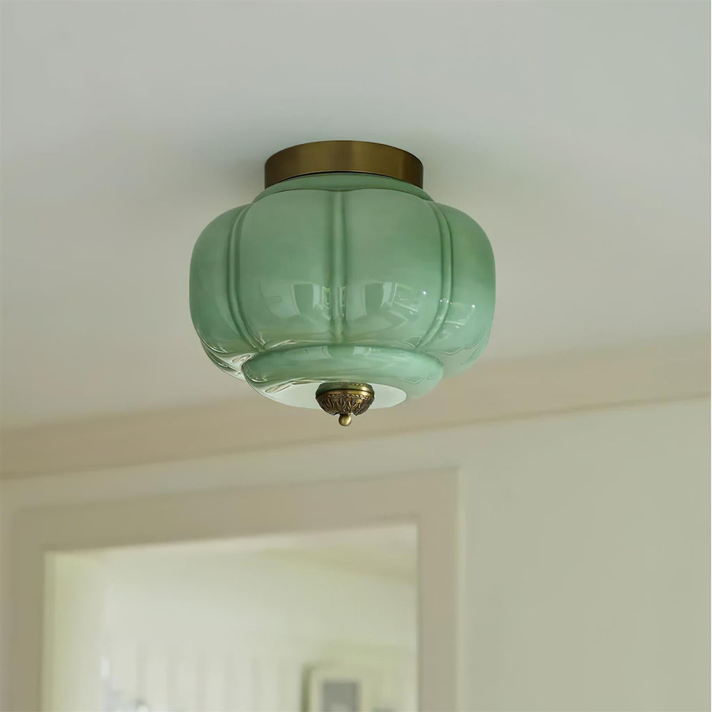 Elyra Green Glass Ceiling Lamp | ventumra