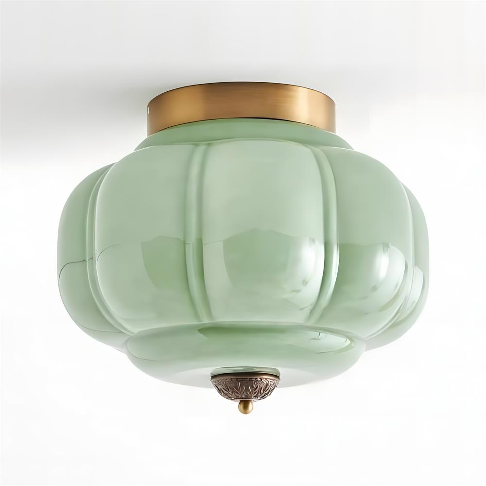 Elyra Green Glass Ceiling Lamp | ventumra