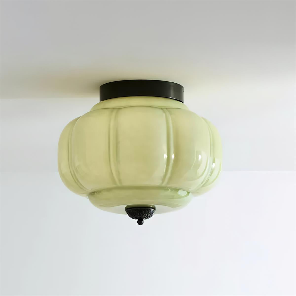 Elyra Green Glass Ceiling Lamp | ventumra