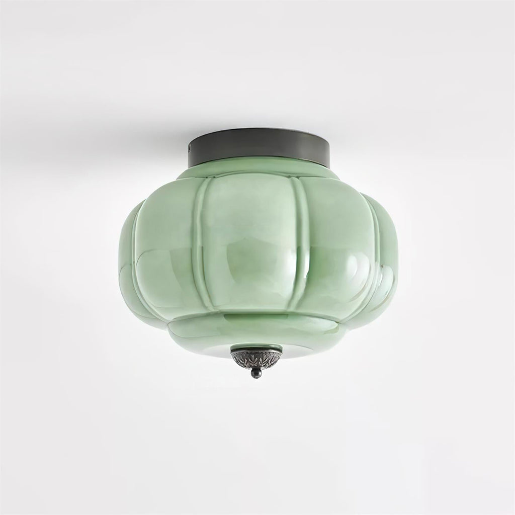 Elyra Green Glass Ceiling Lamp | ventumra
