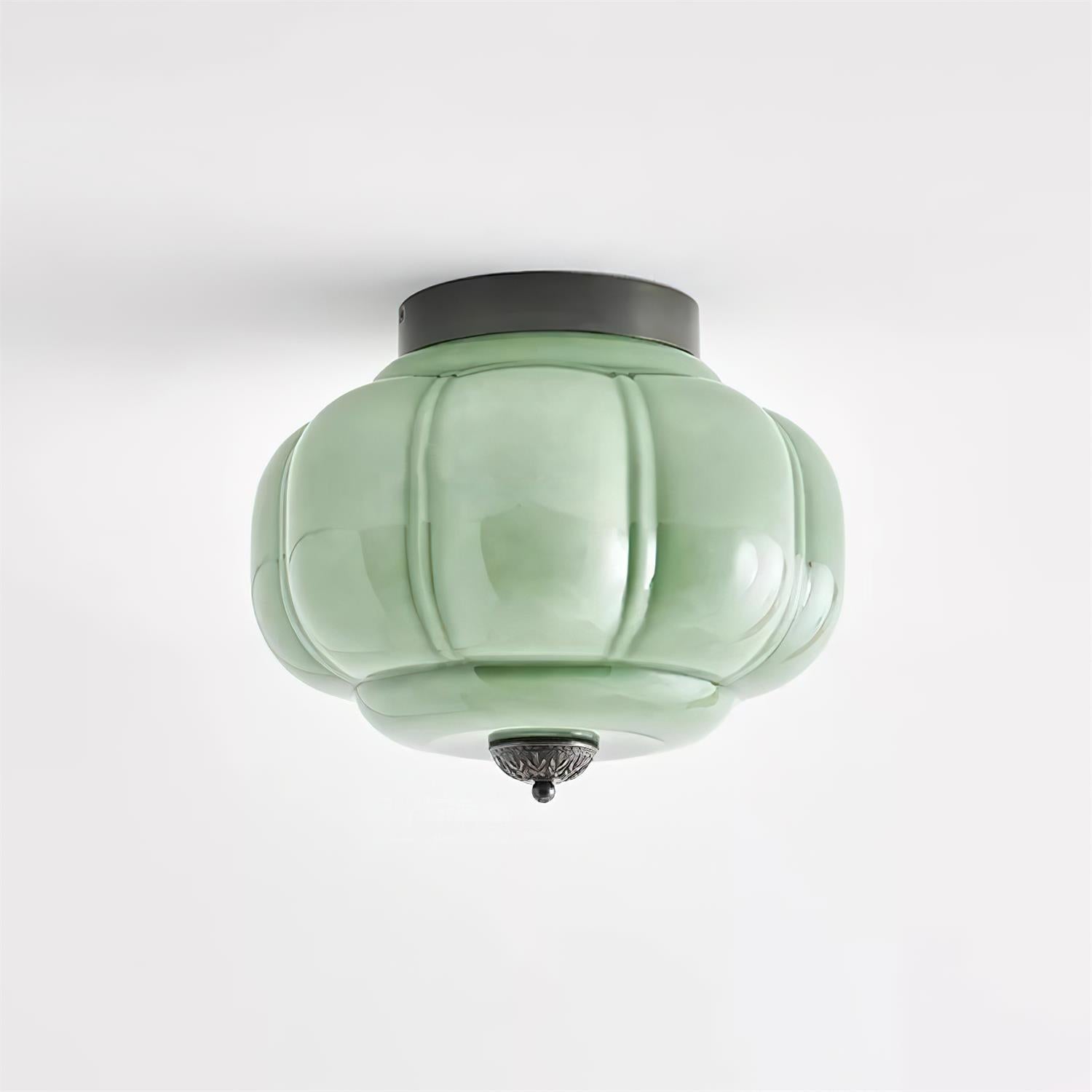 Elyra Green Glass Ceiling Lamp | ventumra
