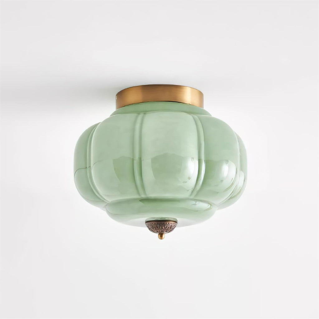 Elyra Green Glass Ceiling Lamp | ventumra