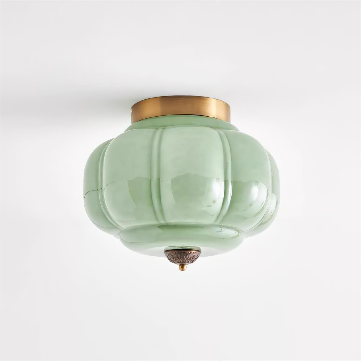 Elyra Green Glass Ceiling Lamp | ventumra