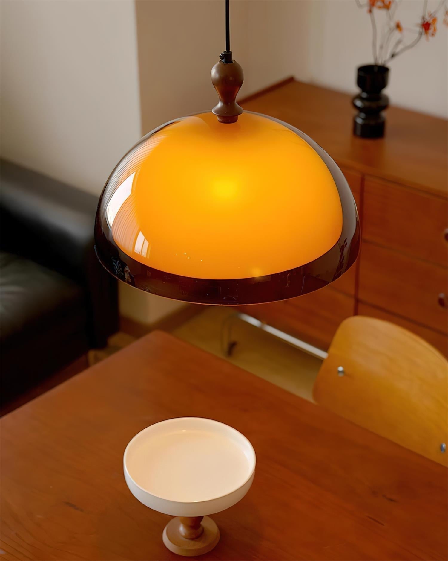 Solven Amber Acrylic Dome Pendant Light | ventumra