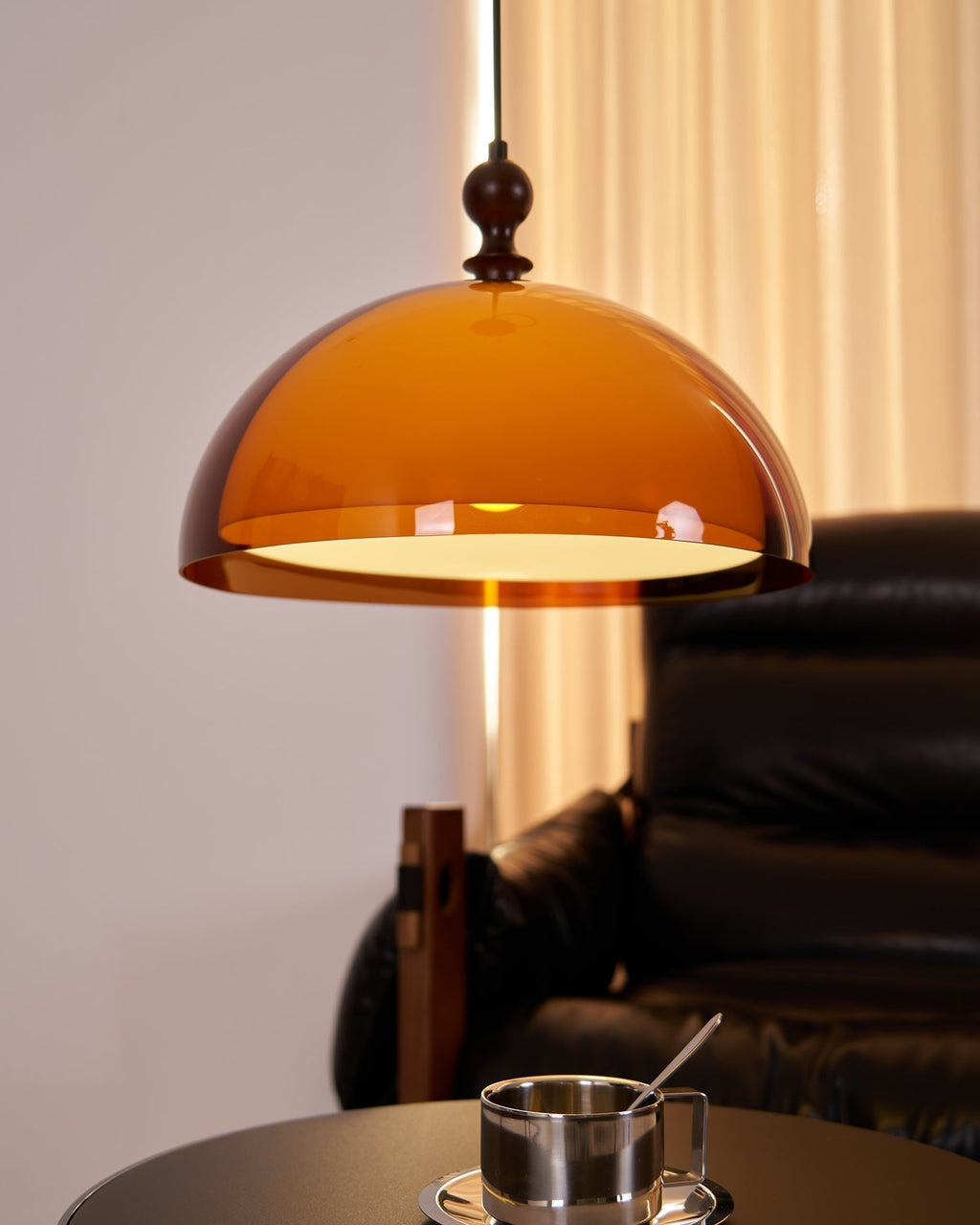 Solven Amber Acrylic Dome Pendant Light | ventumra