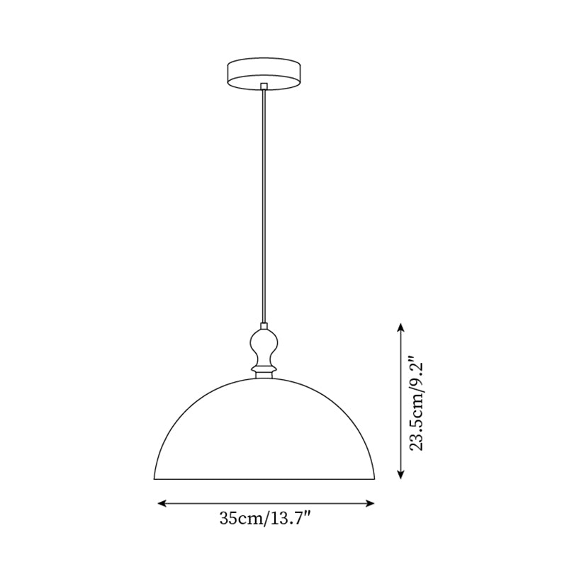 Solven Amber Acrylic Dome Pendant Light | ventumra