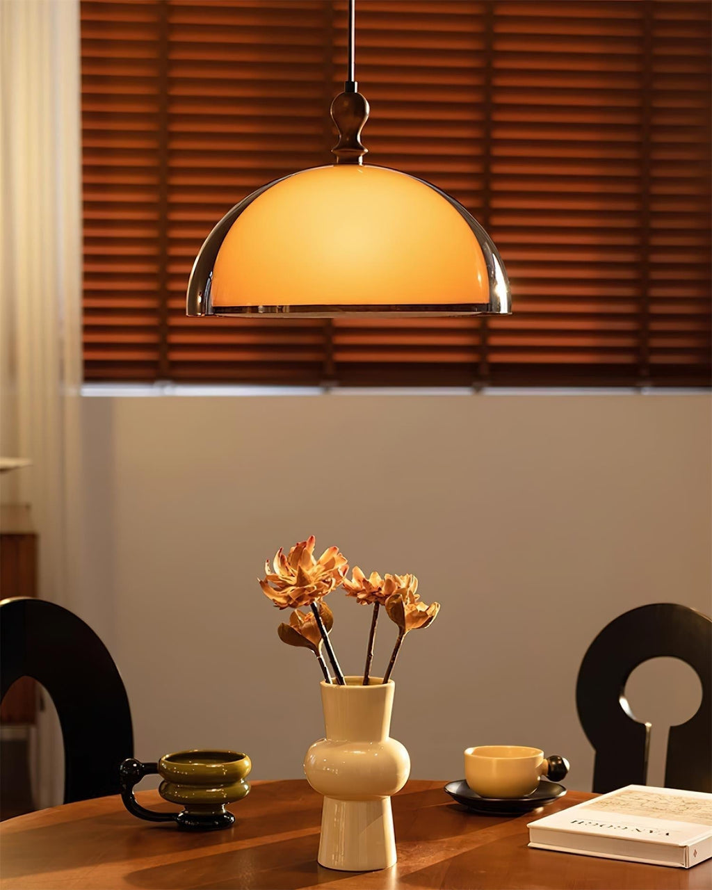 Solven Amber Acrylic Dome Pendant Light | ventumra