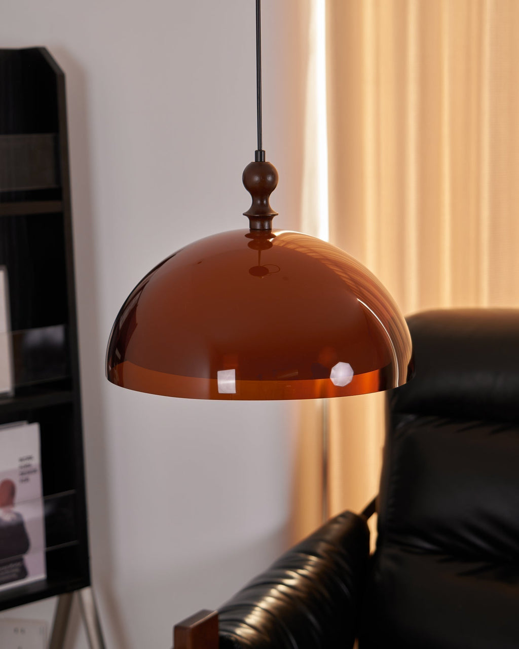 Solven Amber Acrylic Dome Pendant Light | ventumra