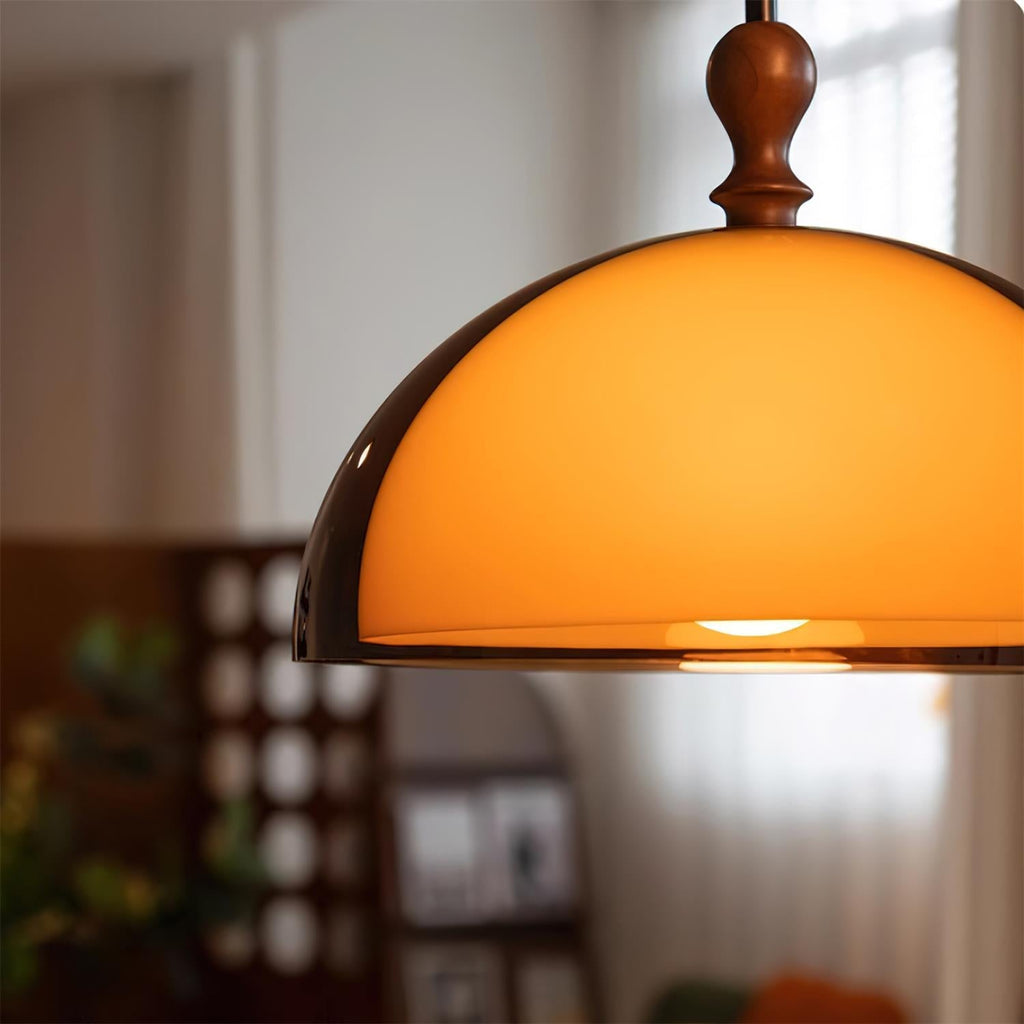 Solven Amber Acrylic Dome Pendant Light | ventumra