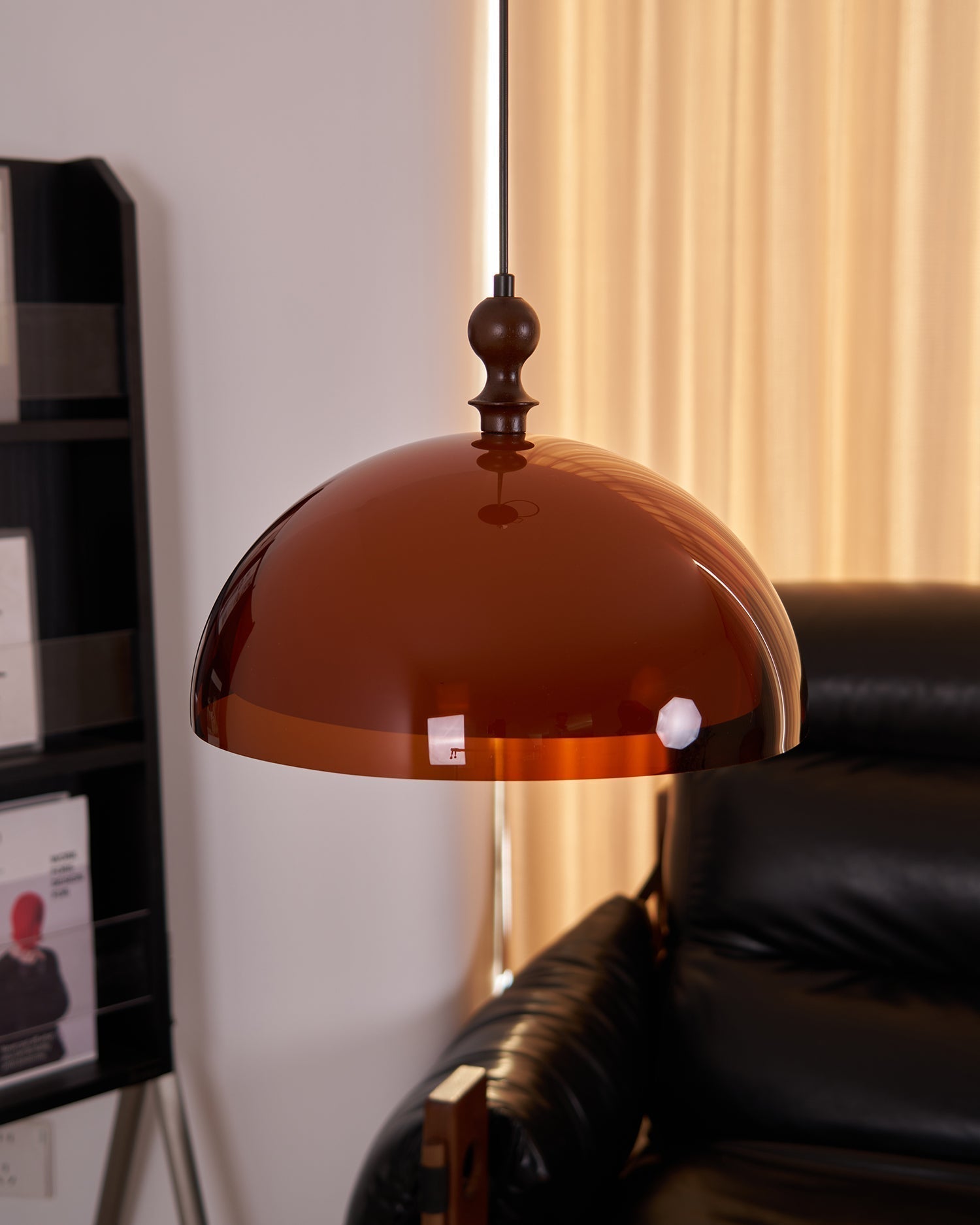 Solven Amber Acrylic Dome Pendant Light | ventumra