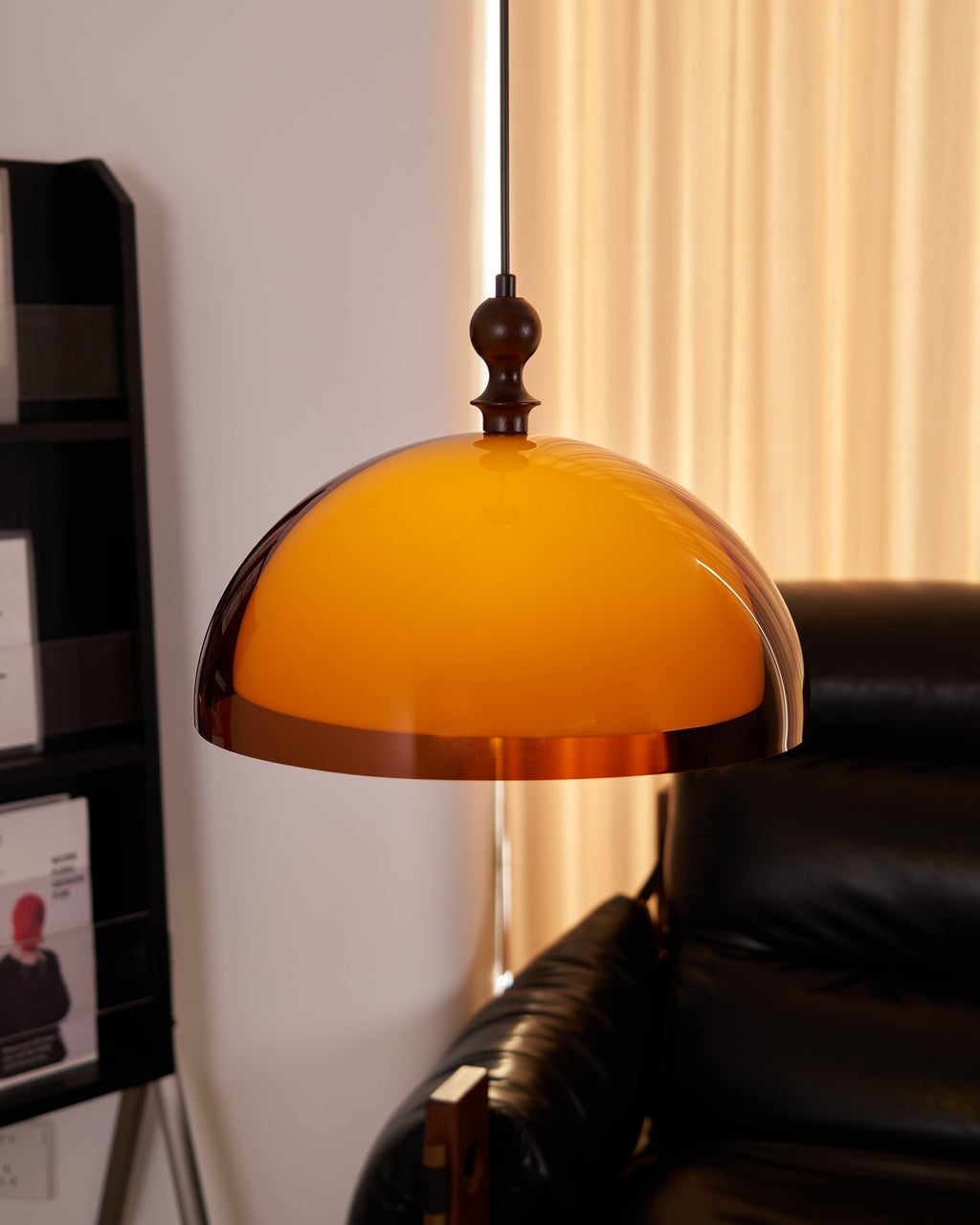 Solven Amber Acrylic Dome Pendant Light | ventumra