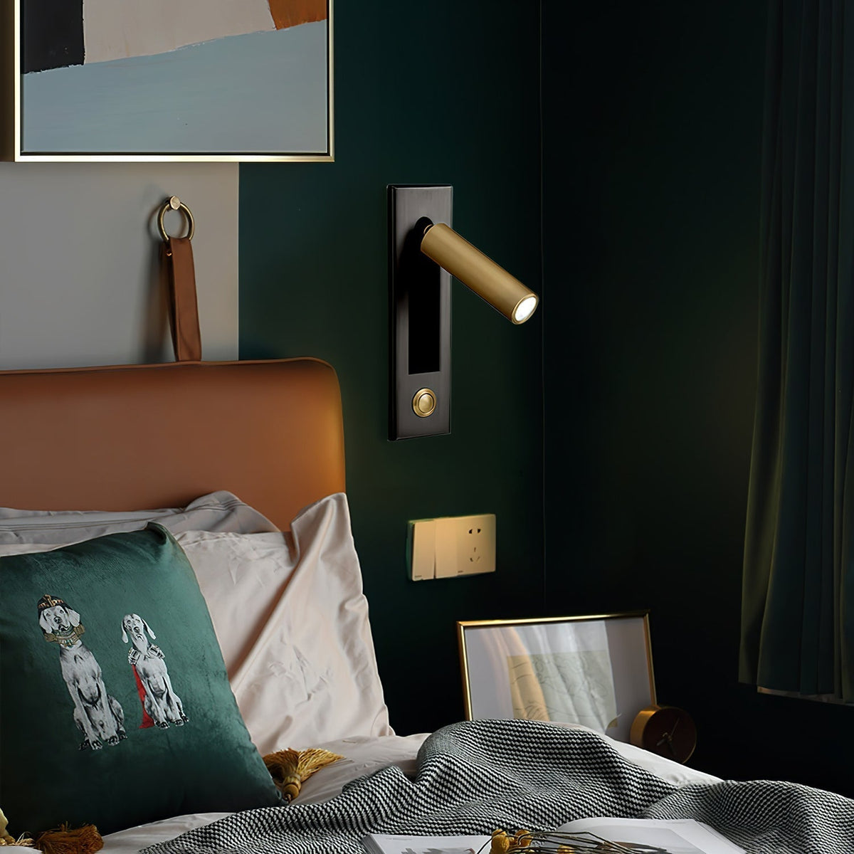 LED Wall Lamp with Flexible Reading Light — Rotatable Spotlight