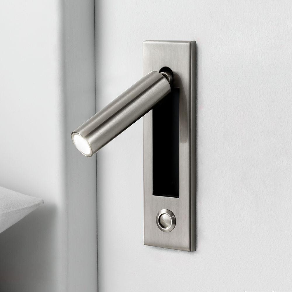 LED Wall Lamp with Flexible Reading Light — Rotatable Spotlight