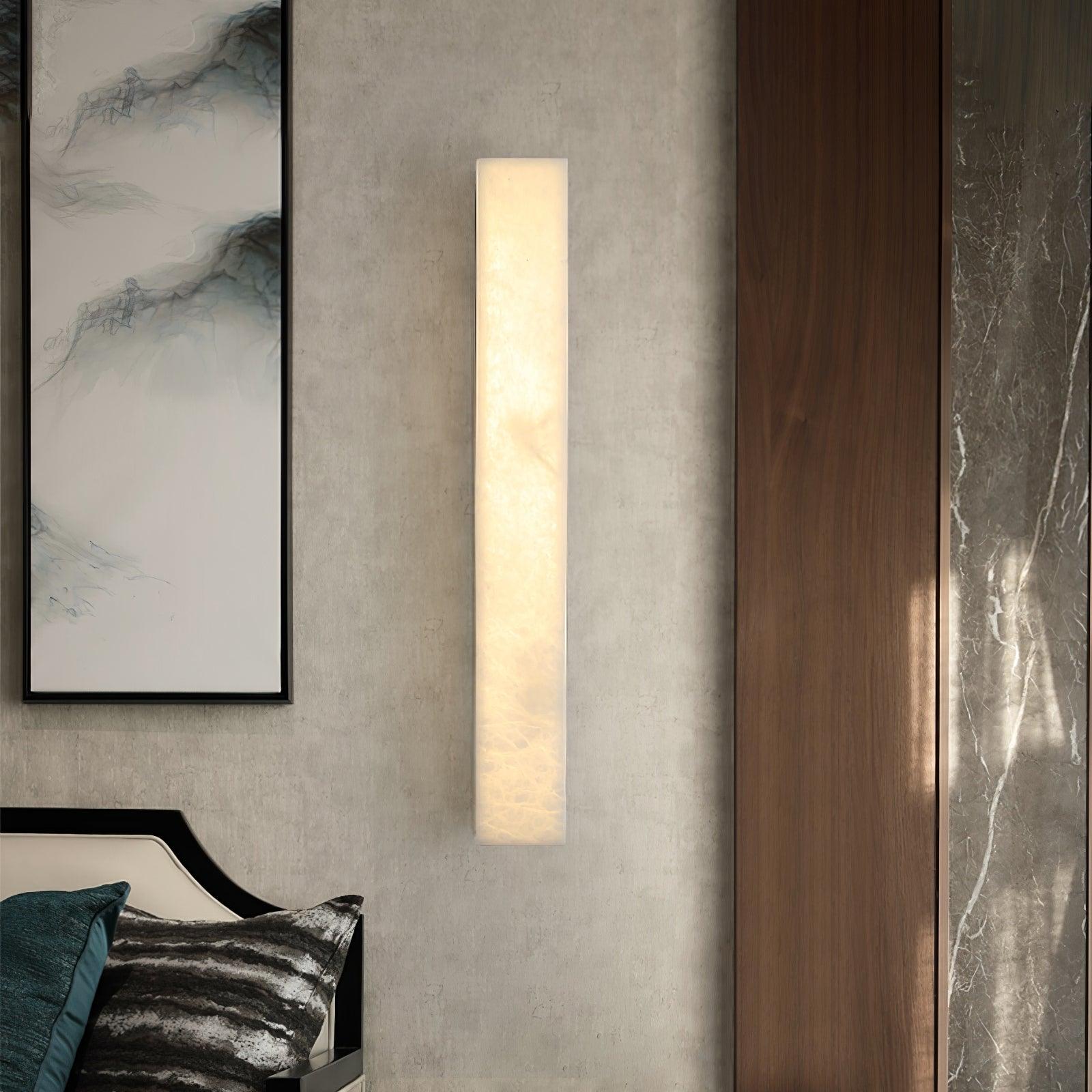 Isen Linear Brass Alabaster Wall Lamp | ventumra