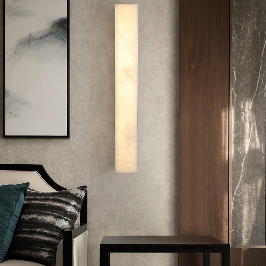 Kristy Linear Brass  Alabaster Wall Lamp | ventumra
