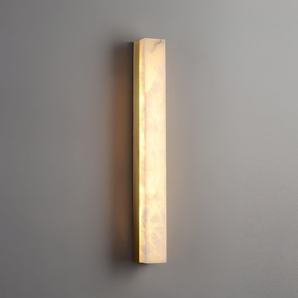 Isen Linear Brass Alabaster Wall Lamp | ventumra
