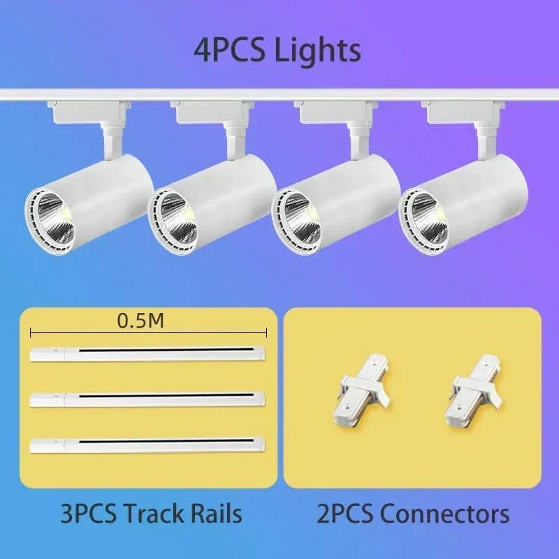 LED bodové světlo NovaGlow — otočný montážní držák, nastavitelný úhel svícení, COB pole