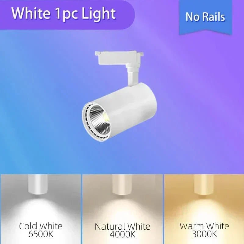 LED bodové světlo NovaGlow — otočný montážní držák, nastavitelný úhel svícení, COB pole