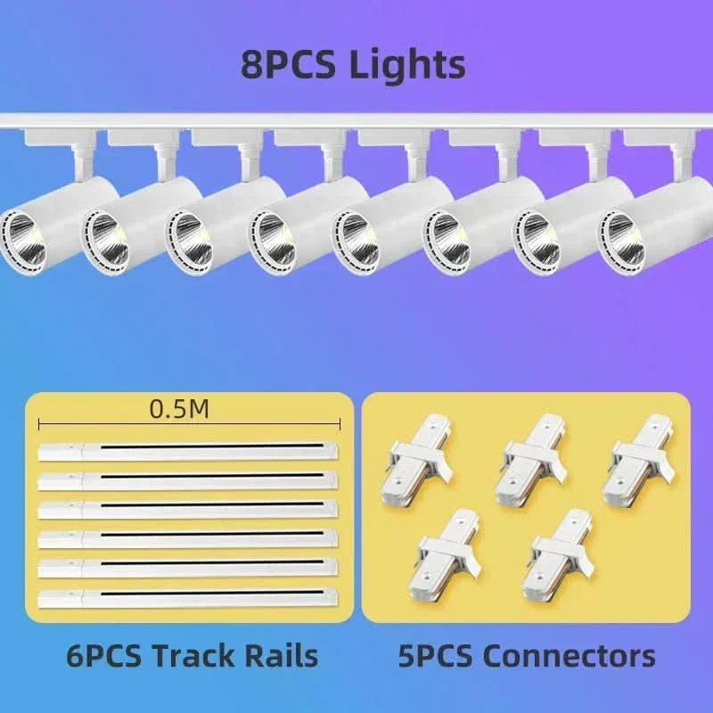 LED bodové světlo NovaGlow — otočný montážní držák, nastavitelný úhel svícení, COB pole