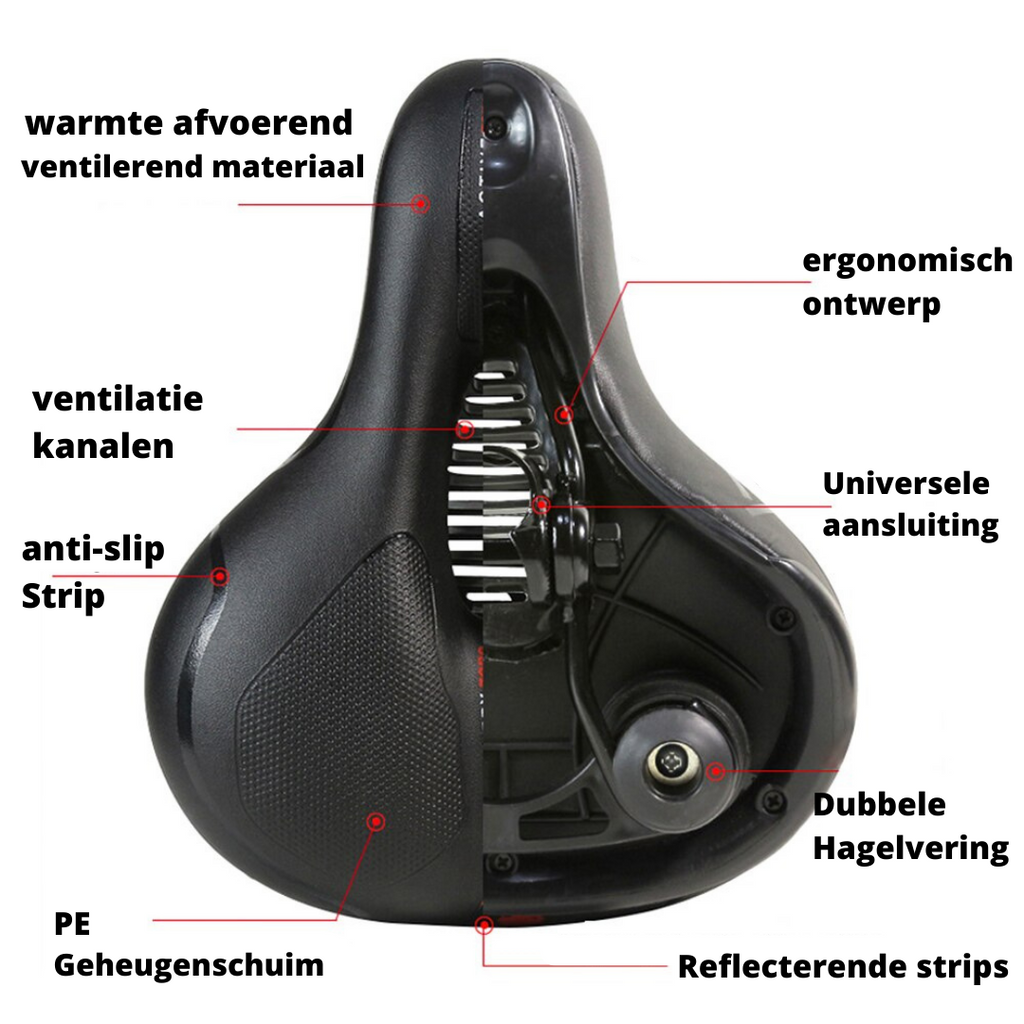 Sella ergonomica per bicicletta — Design confortevole e antalgico
