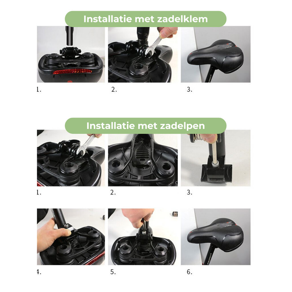 Sella ergonomica per bicicletta — Design confortevole e antalgico