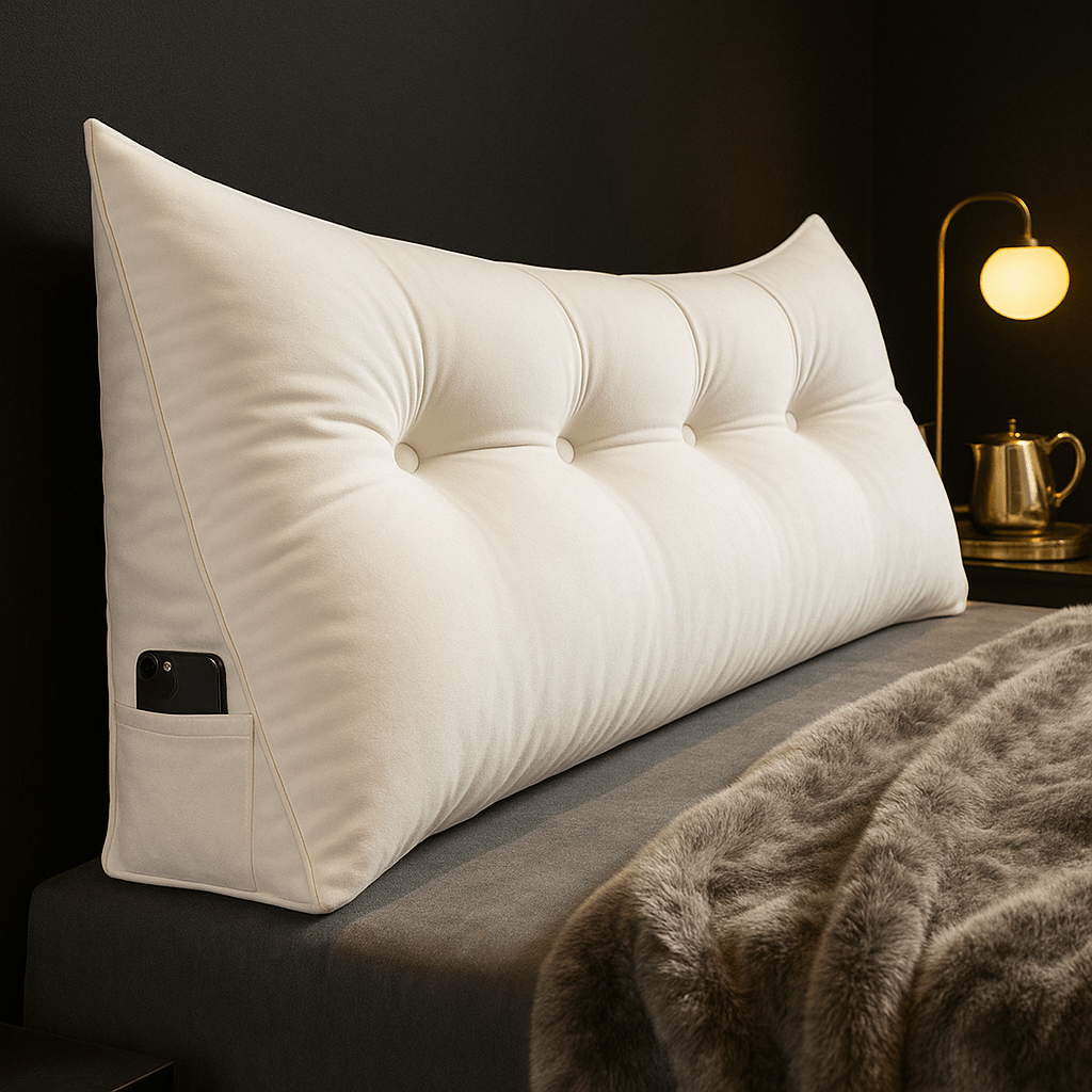 CozyNest Wedge Pillow — Contoured Ergonomic Support, Secure Lean Design
