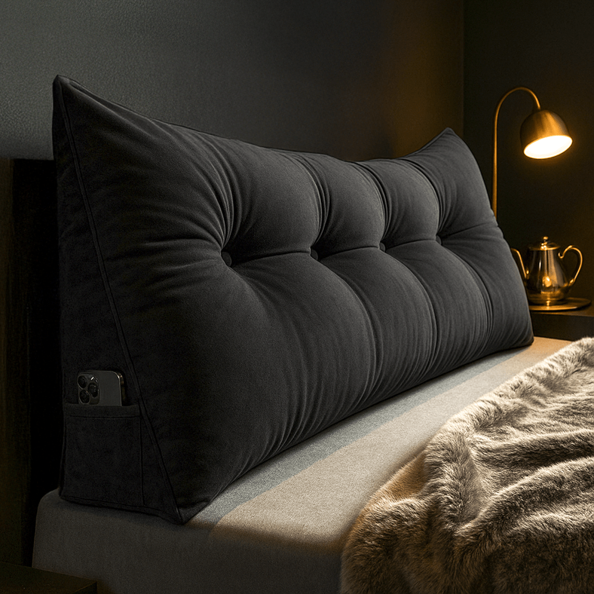 CozyNest Wedge Pillow — Contoured Ergonomic Support, Secure Lean Design