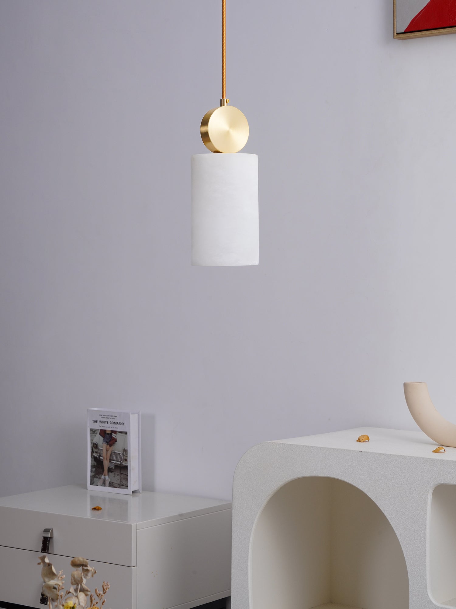 Etruscan Pendant Light Alabaster & Brass | ventumra