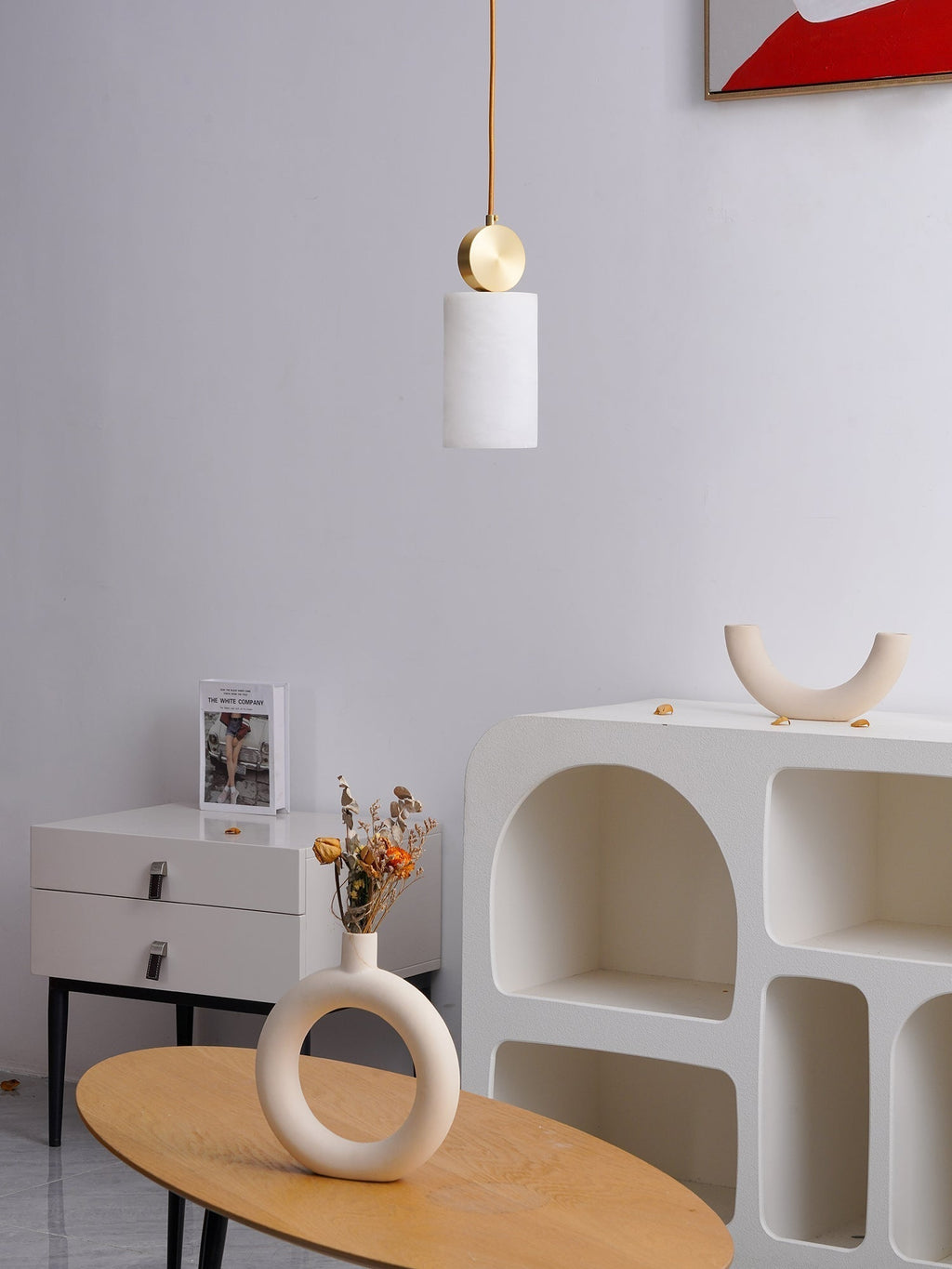 Etruscan Pendant Light Alabaster & Brass | ventumra