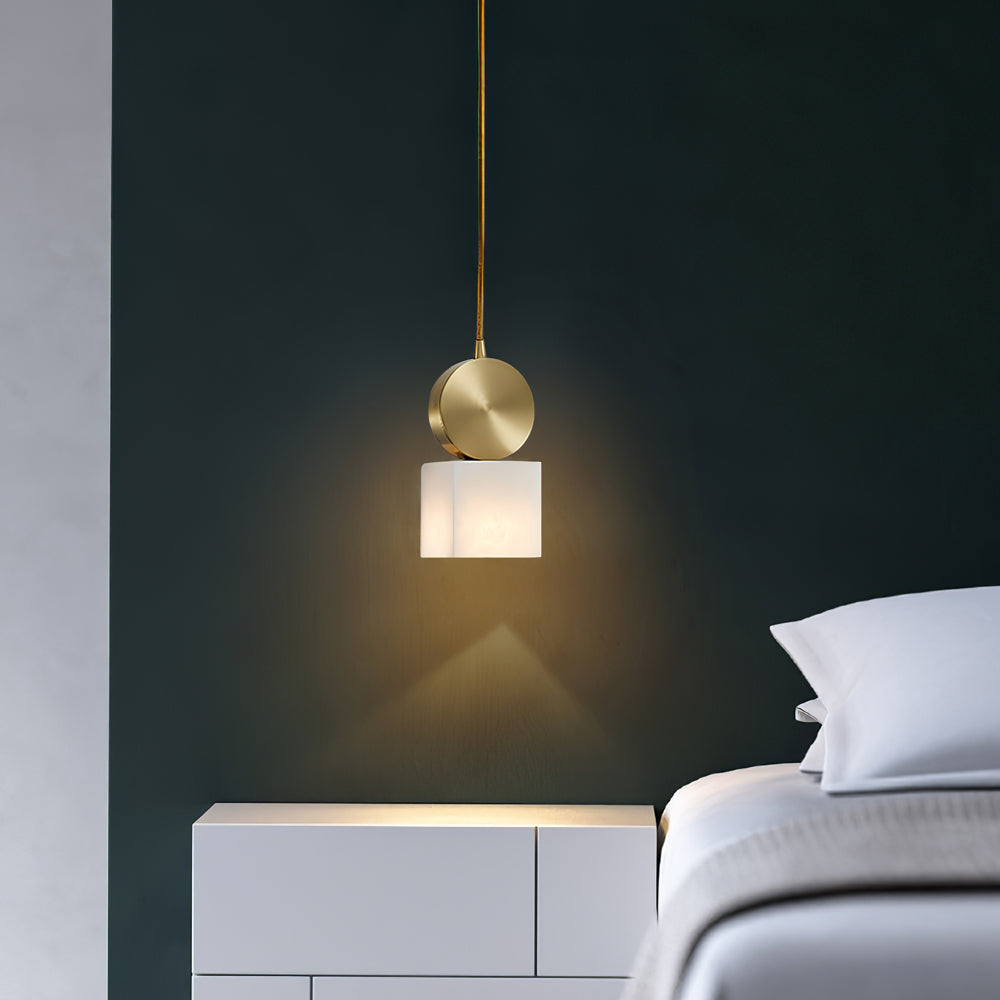 Etruscan Pendant Light Alabaster & Brass | ventumra